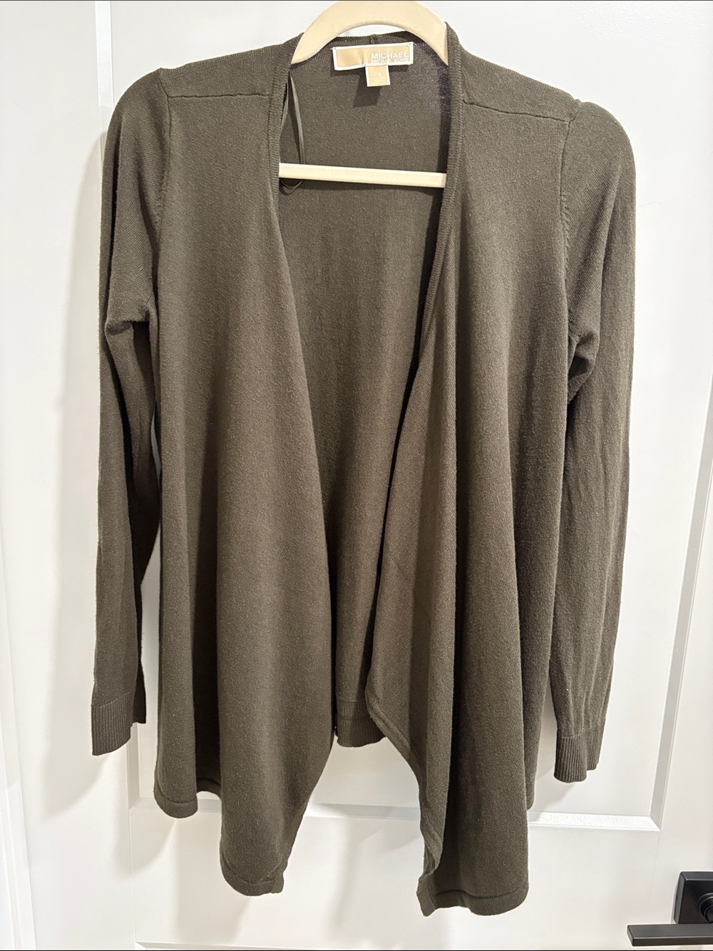 MICHAEL Michael Kors Olive Open-Front Cardigan